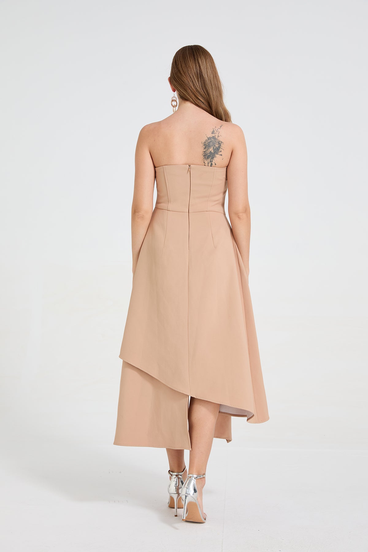 Robe longue d'été asymétrique et élégante pour femme
