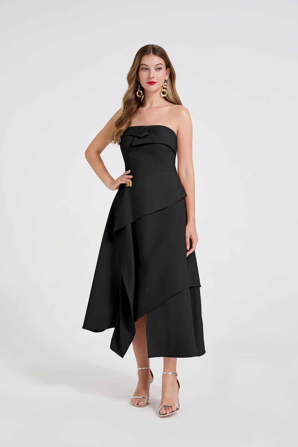 Robe longue d'été asymétrique et élégante pour femme