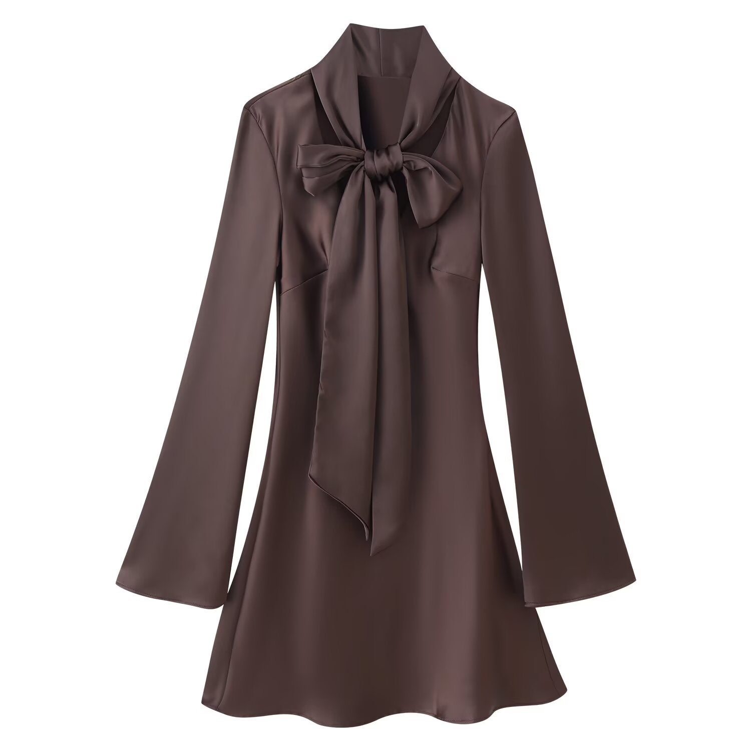 Manteau d'automne pour femme, robe écharpe en satin de soie texturé, texture soie.
