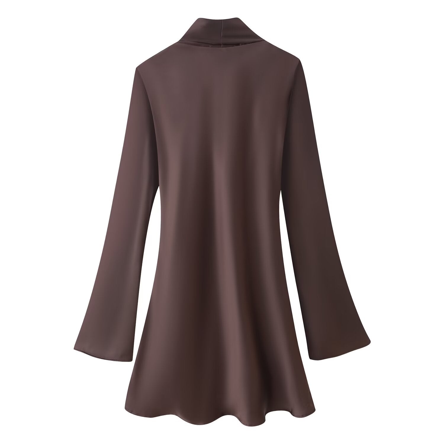 Manteau d'automne pour femme, robe écharpe en satin de soie texturé, texture soie.