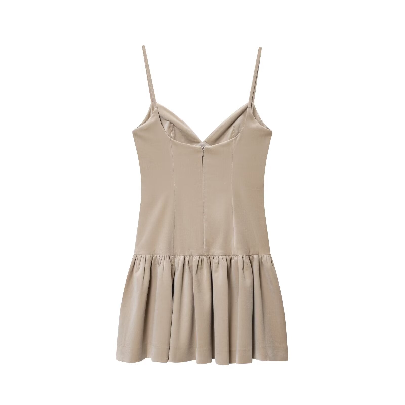 Vestido corto camisola esponjoso para mujer de otoño