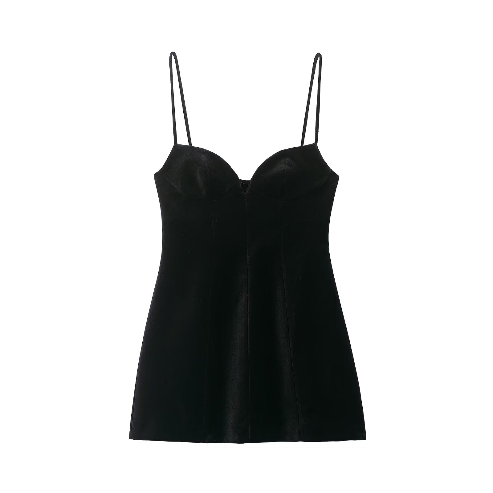 Vestido corto camisola con dobladillo esponjoso de verano para mujer