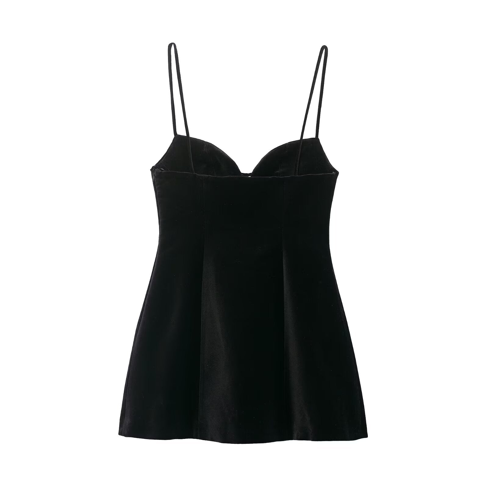 Vestido corto camisola con dobladillo esponjoso de verano para mujer
