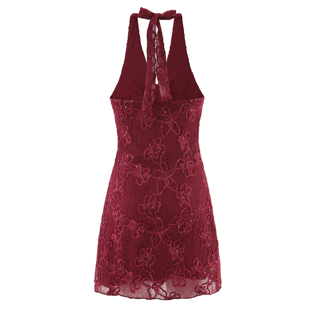 Vestido ajustado con escote en V y cintura ajustada
