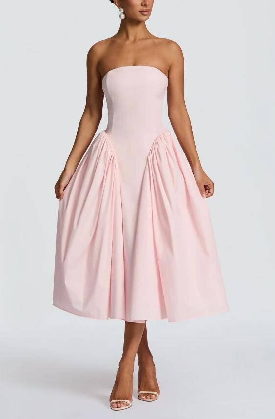 Robe bustier élégante et sexy à lacets, style rétro français, idéale pour des vacances élégantes et sexy.