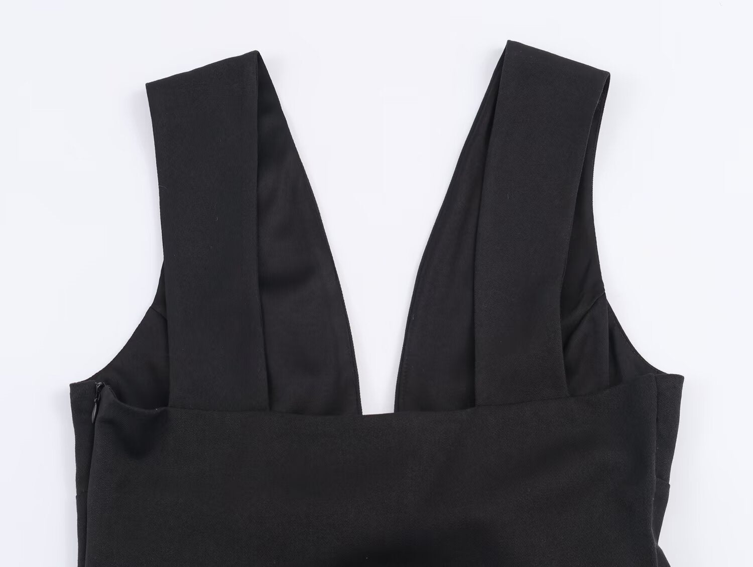 Autumn Solid Color Bow Decoration V neck Backless Design Fashionable All Match Dress