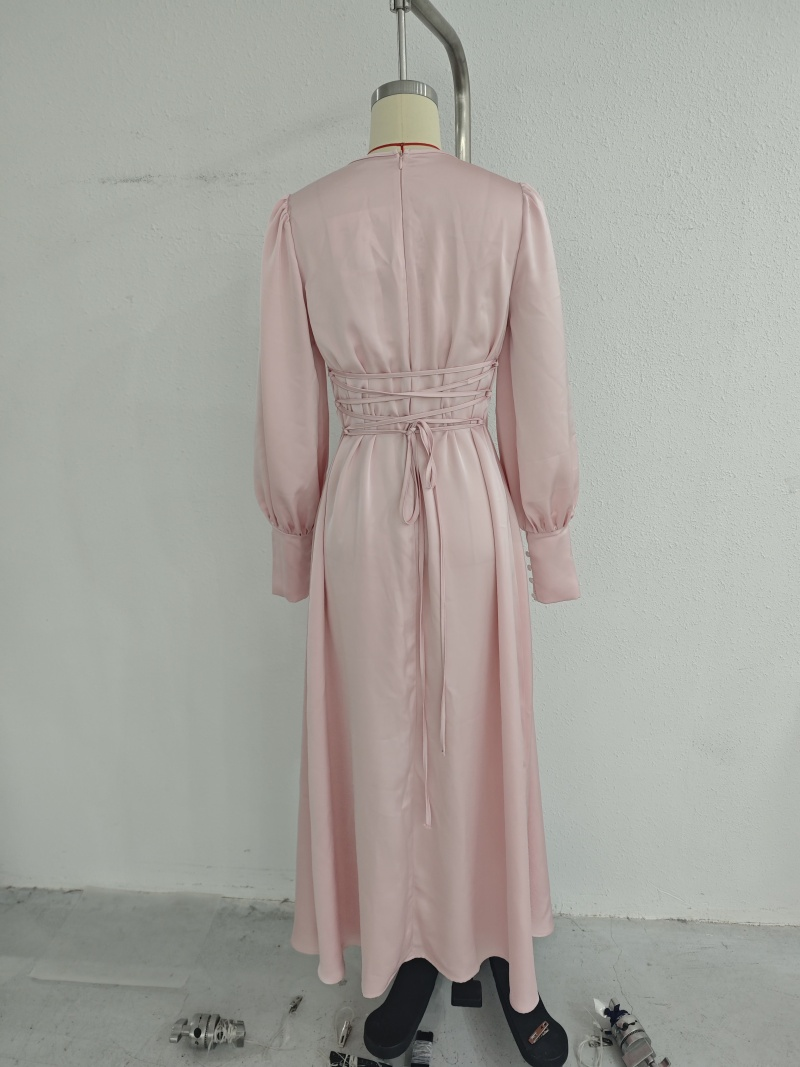 Robe élégante à manches longues pour femme, automne, haut de gamme