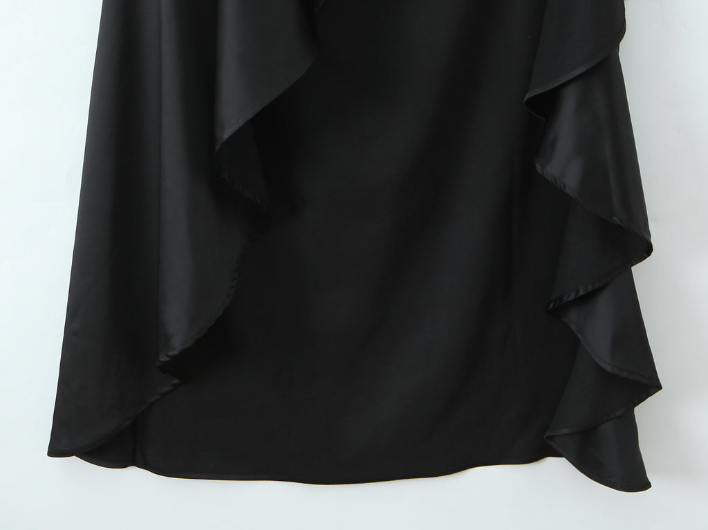 Women Clothing Fashionable Western Irregular Asymmetric Sexy Split Dress
