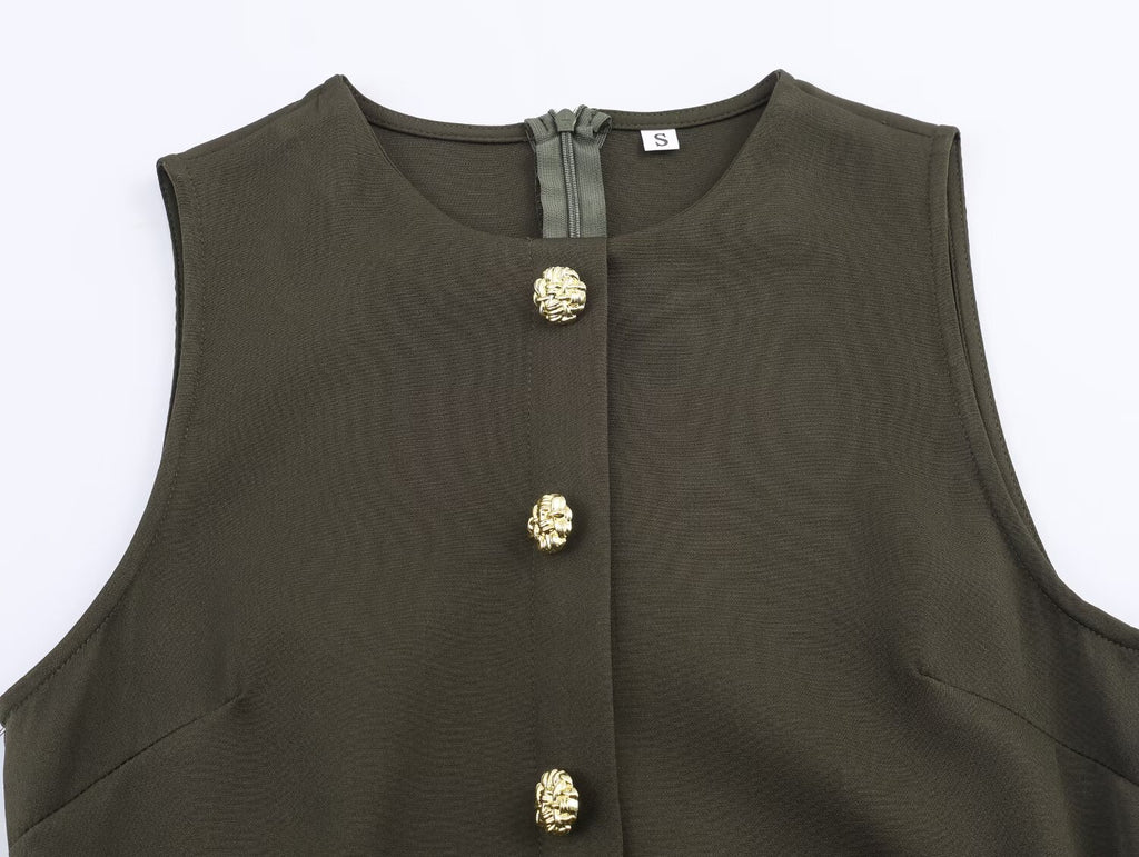 Women Clothing with Belt Stitching Midi Dress