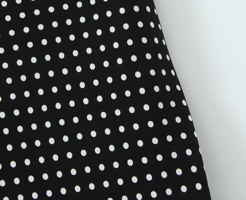 Robe dos nu sexy à pois pour femme, style vacances françaises