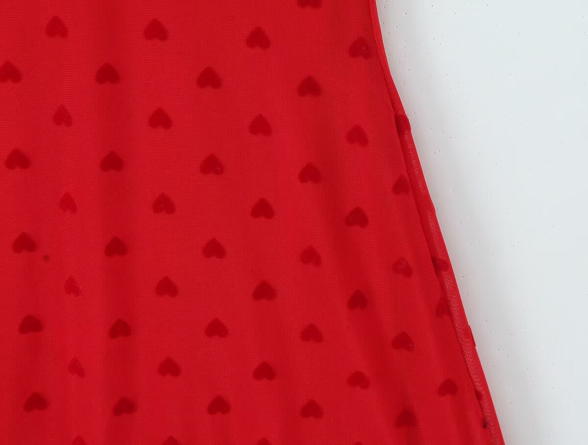 Vestido retro de lunares con volantes y escote en V para mujer, fácil de combinar