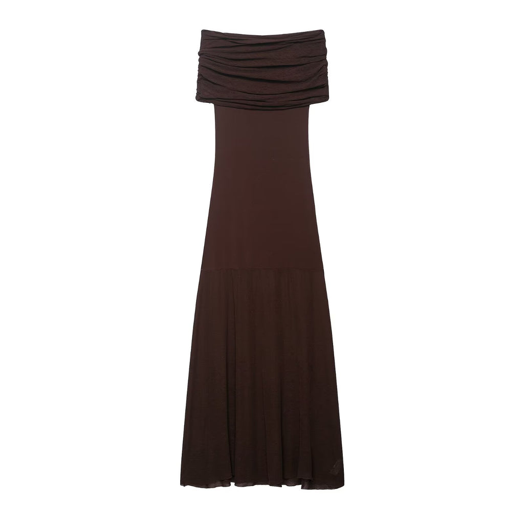 Vestido de punto con hombros descubiertos Summer Sense