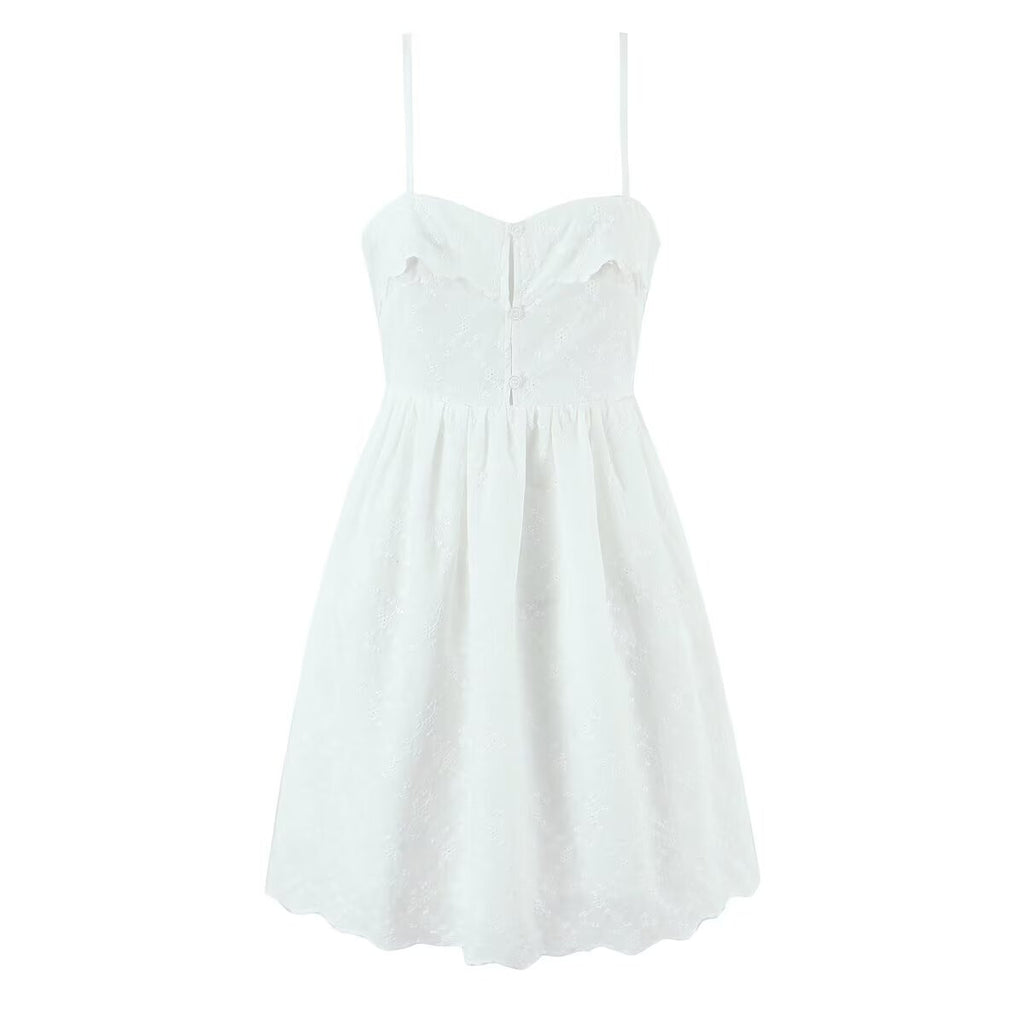 Vestido camisola floral con aberturas y botones de primavera