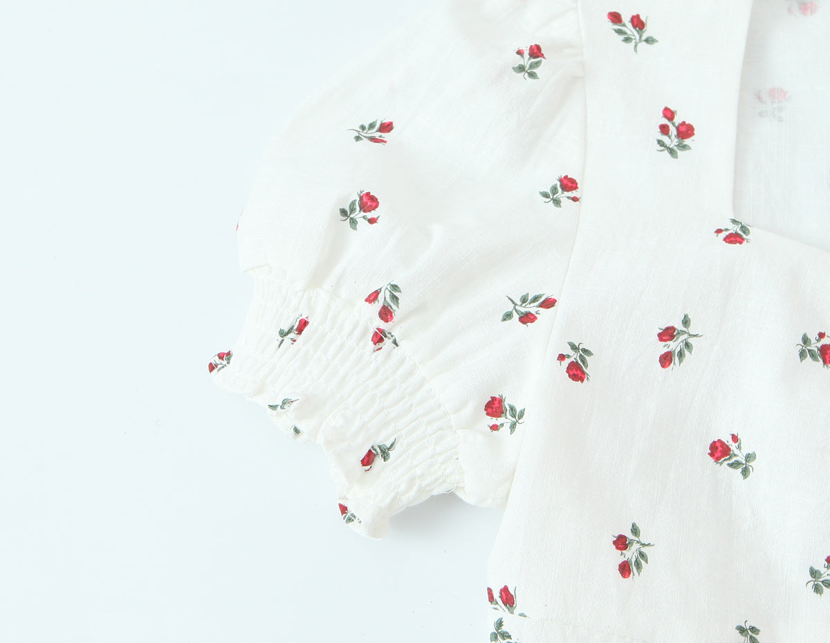 Autumn Women Clothing Waist Controlled Fashionable Sweet Puff Sleeve Dress Women