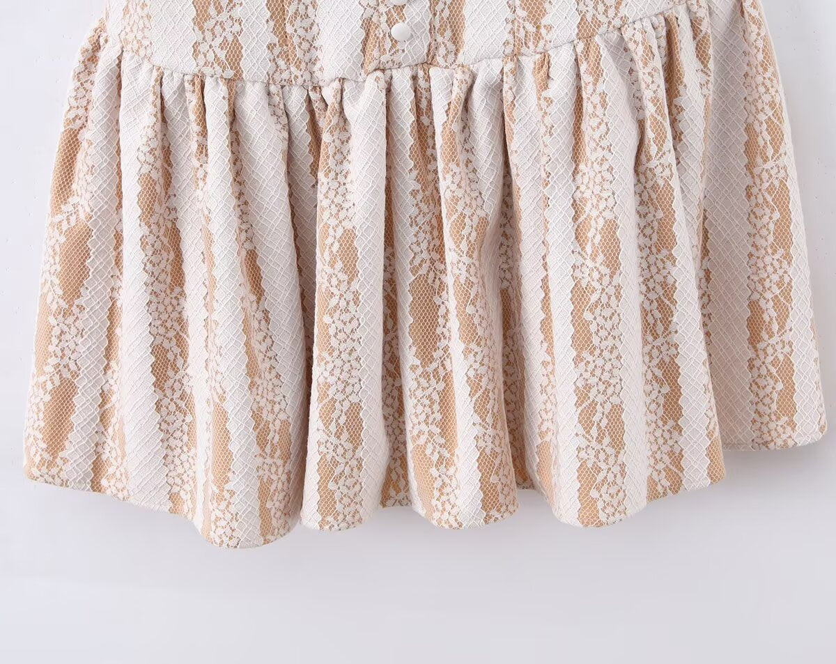 Robe d'hiver Pure Wind sans manches à col rond, dos nu sexy, empiècements en dentelle et taille affinée