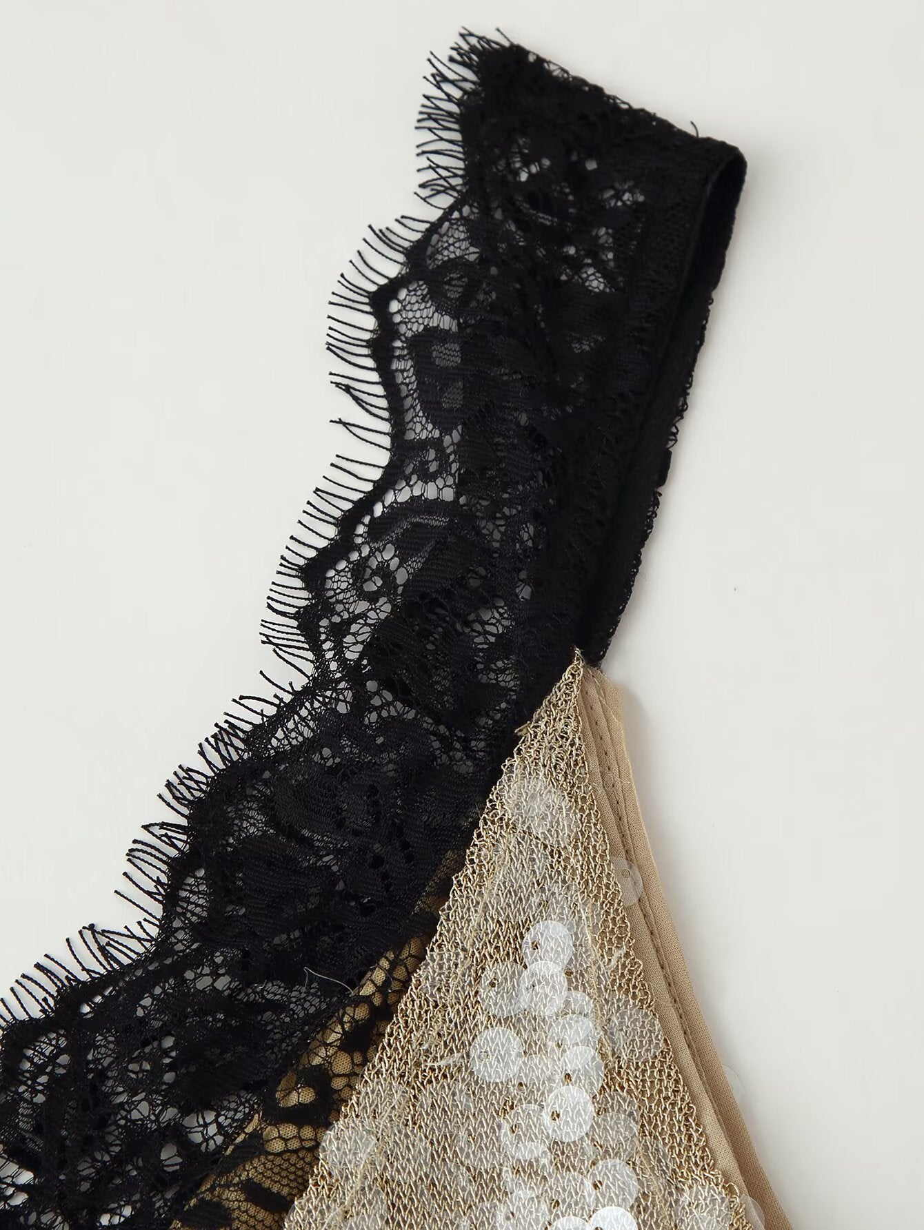 Vestido de encaje con decoración de cuentas para mujer