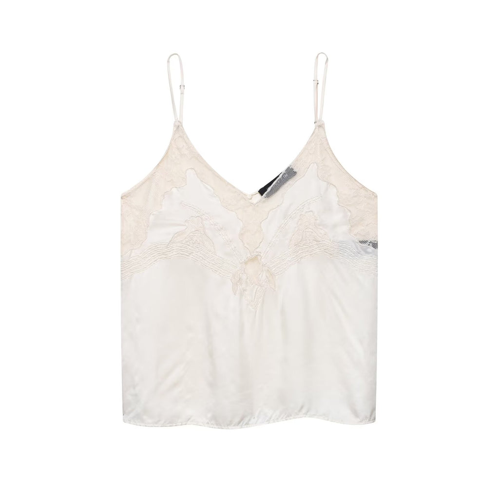 Ropa interior de encaje sexy para mujer, top con tirantes, primavera
