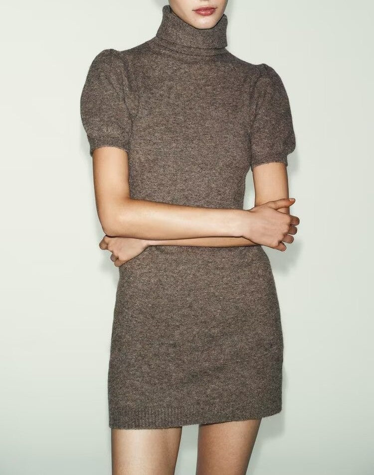 Women Clothing Spring Fashionable Knitted Mini Dress