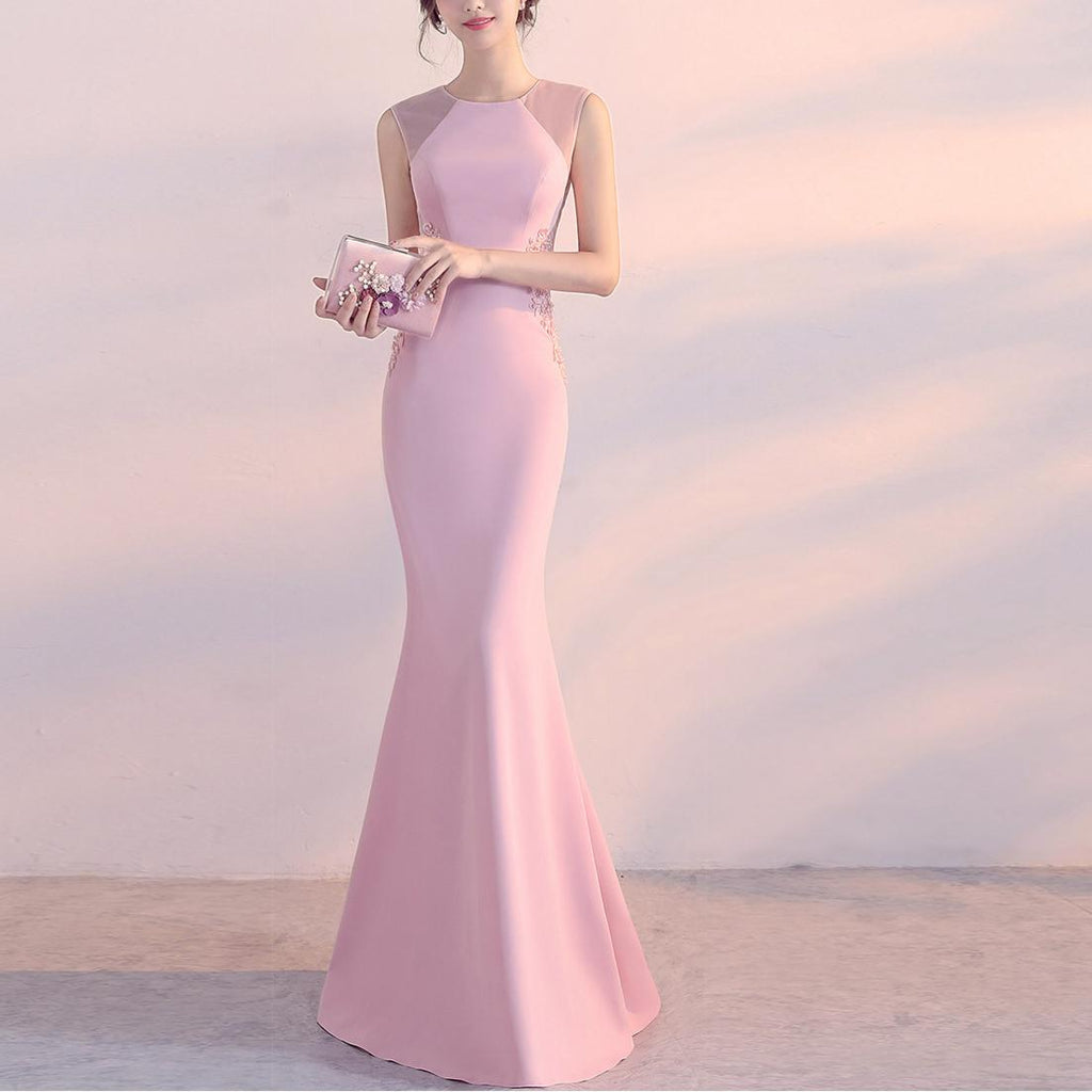 Robe de soirée femme cocktail élégante coupe ajustée cinq couleurs robe maxi