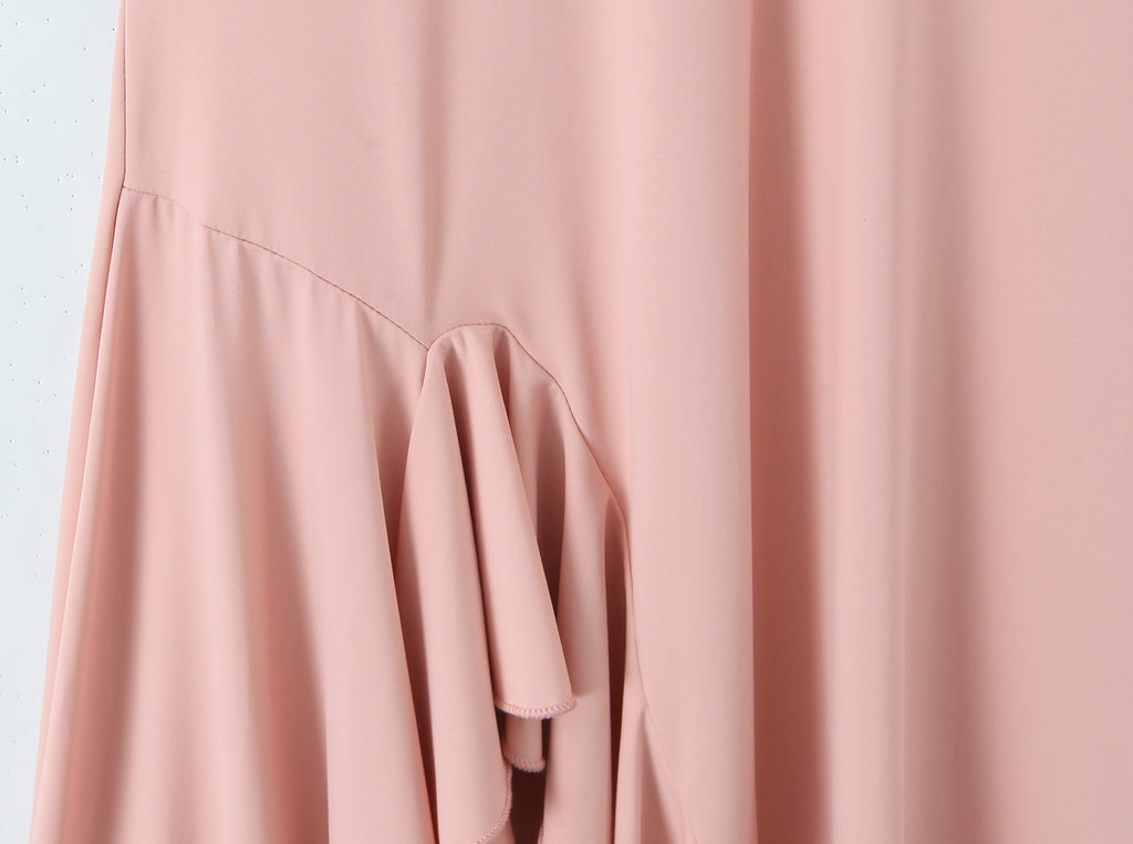 Robe d'été pour femme, ourlet asymétrique irrégulier, dos nu et col pendant