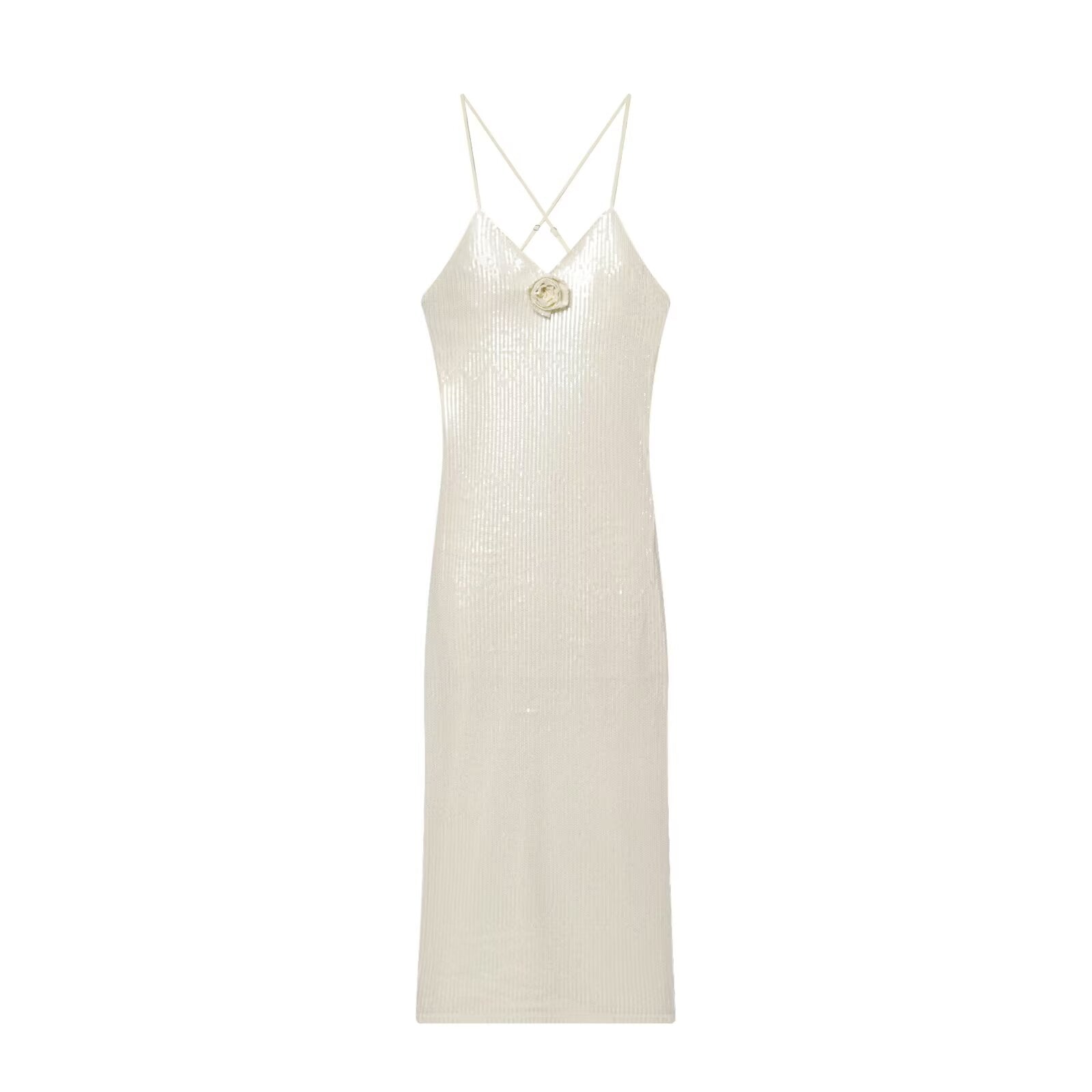 Robe à bretelles à sequins haut de gamme pour femme, un best-seller pour l'été