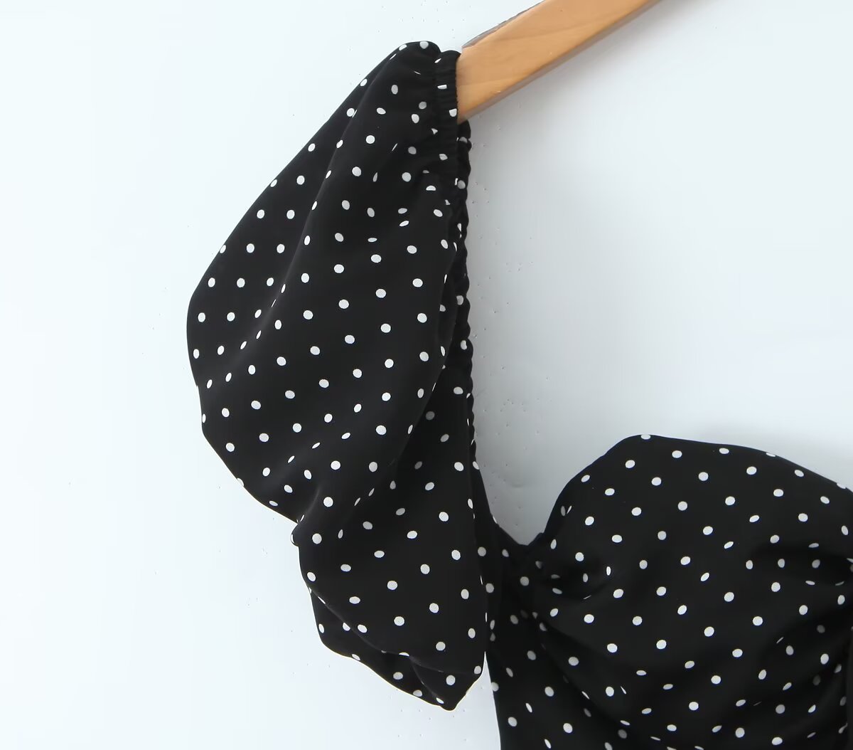 Robe à pois à manches papillon françaises pour femme, style rétro sexy, bustier épaules dénudées, taille lacée, jupe trapèze