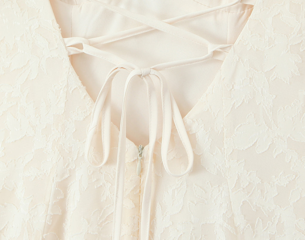 Women Floral Lace up Short Sleeve Dress Spring Summer Sexy Backless Slim Fit Maxi Dress