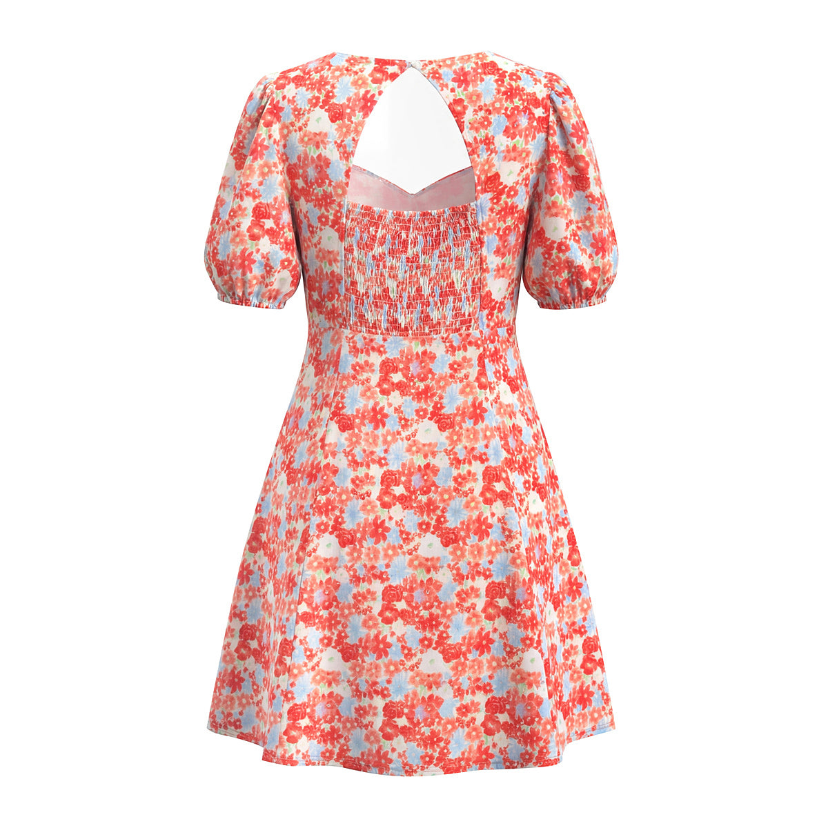Robe cintrée imprimée style western français automne-hiver femme, taille cintrée.
