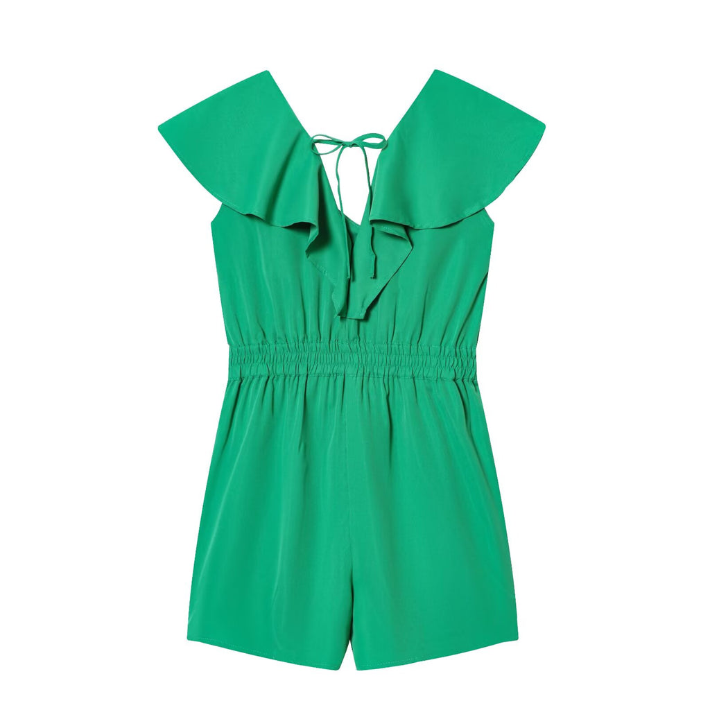 Mono sencillo con volantes de moda de primavera