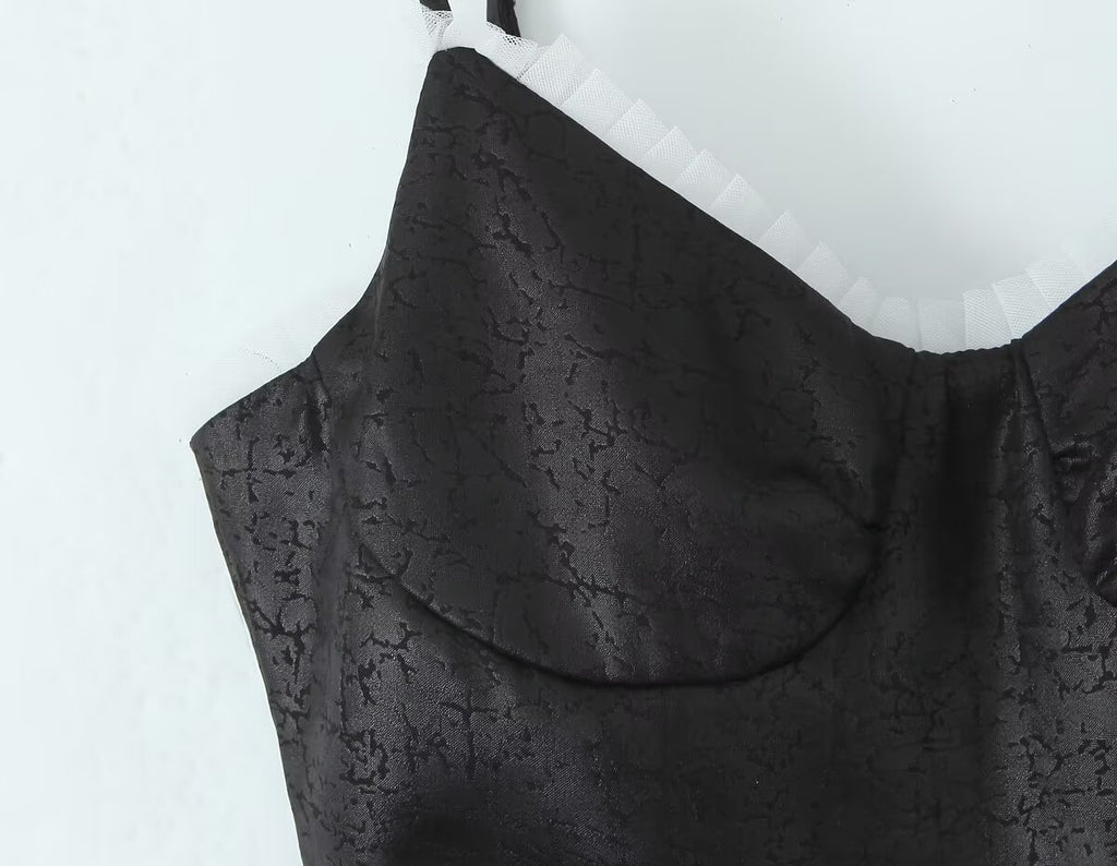 Black Sleeveless Dress Women Summer Design Waist Slimming Cocktail Dress