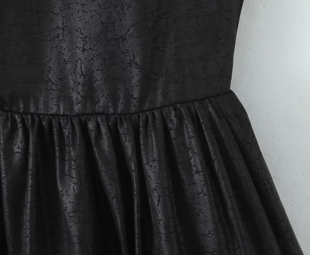 Black Sleeveless Dress Women Summer Design Waist Slimming Cocktail Dress