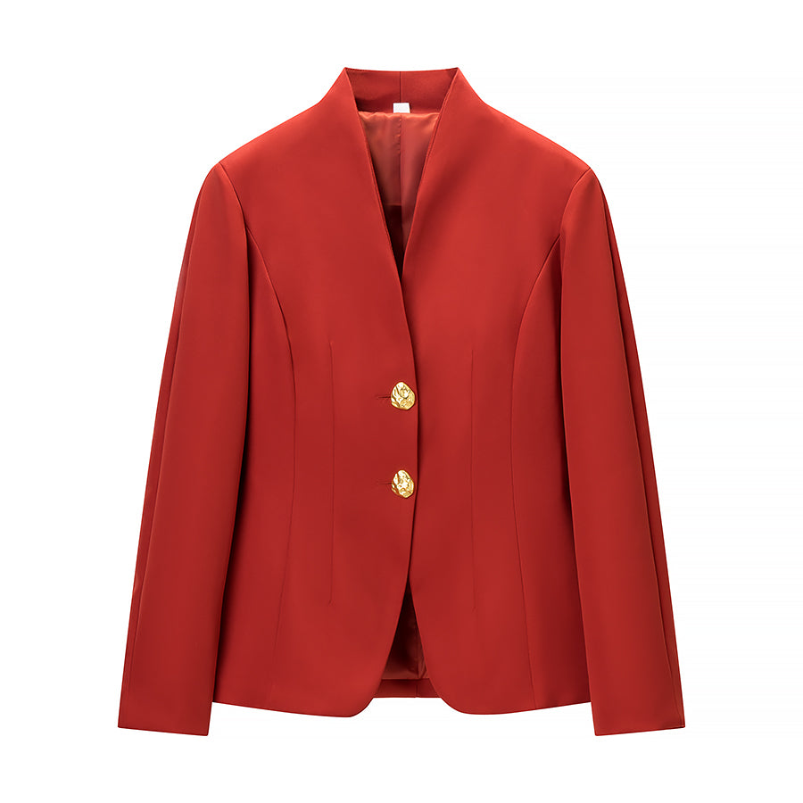 Ensemble blazer et pantalon décontracté, coupe slim, élégant et simple, idéal pour l'hiver