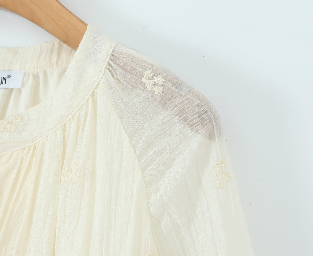 Summer Women Clothing French Gentle Fresh Cute Youth Looking Stringy Selvedge Flare Sleeve Fairy Temperamental Short Dress