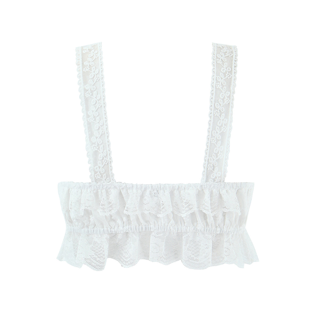 Ensemble jupe salopette en dentelle française pour femme