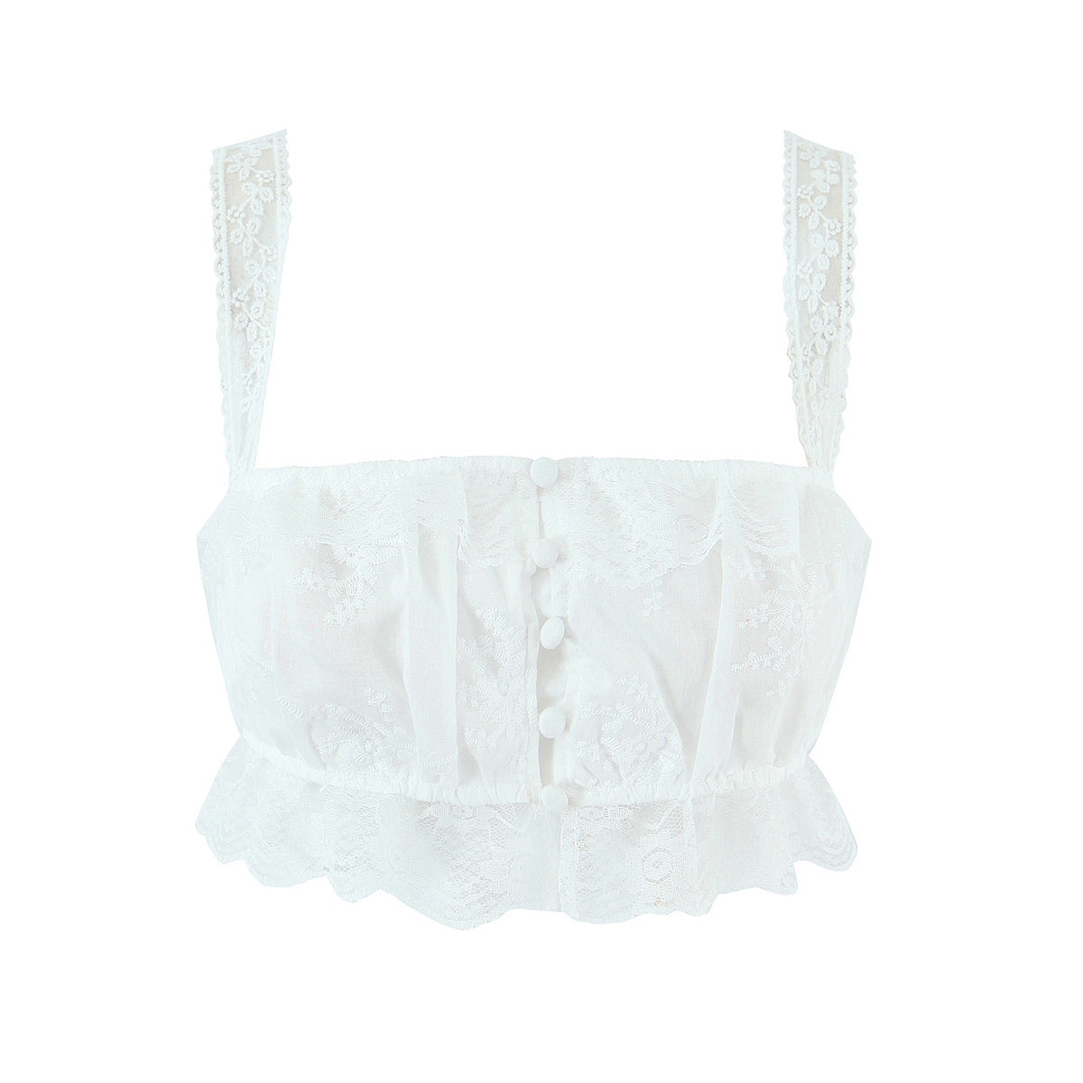 Ensemble jupe salopette en dentelle française pour femme