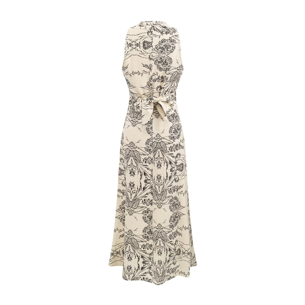 Elegante vestido de verano con escote en V cruzado, sin mangas, estampado, cintura controlada, con cordones, corte ajustado, para vacaciones, chaleco