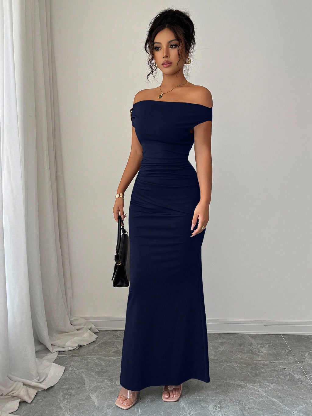 Autumn Winter off the Shoulder off Neck Dress Sexy Elegant Dress Evening Dress Women Clothing