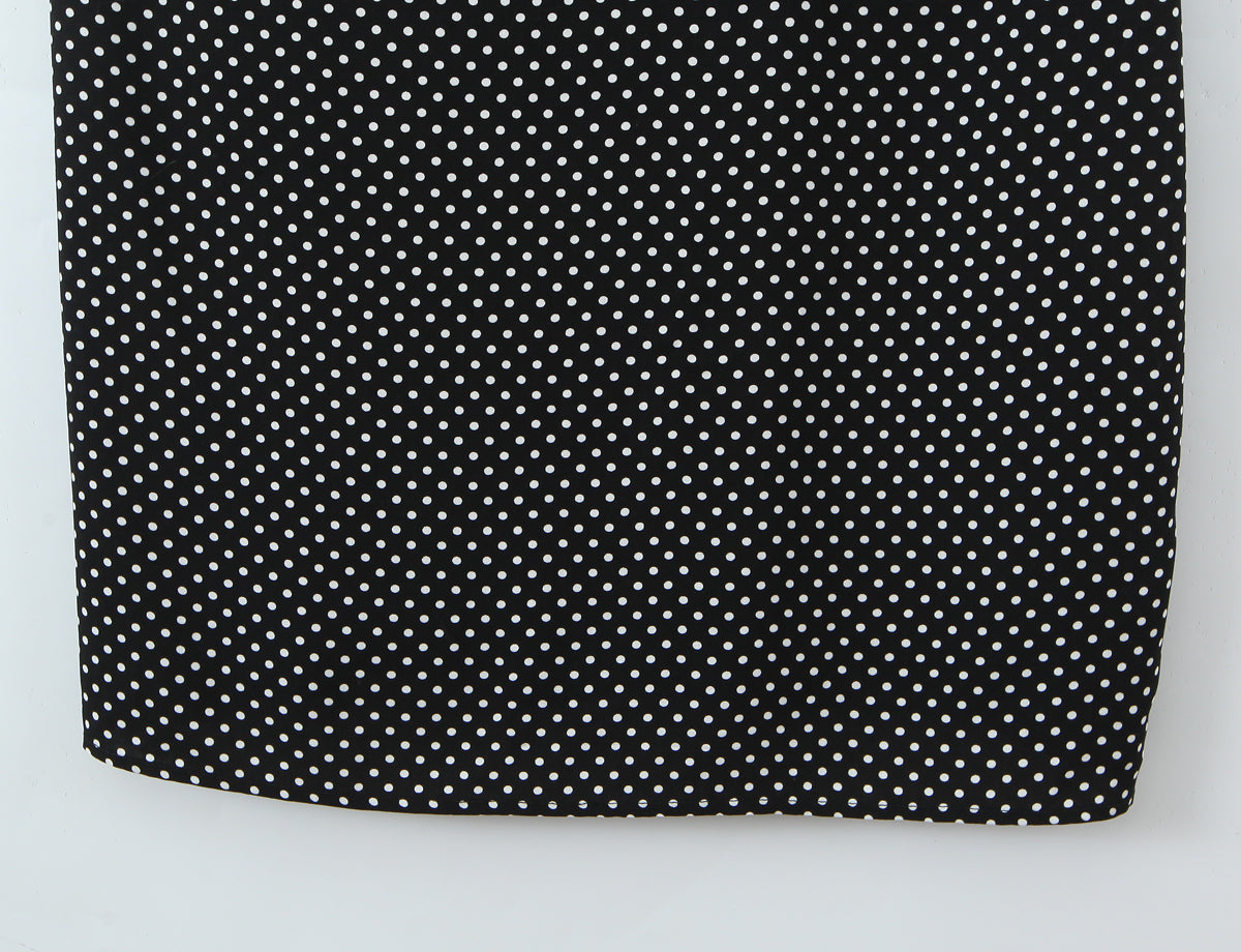 French Polka Dot Brace Maxi Dress Retro Sexy Slim V neck Lace Stitching Dress for Women Early Spring