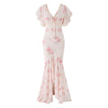 Rose-printed dress