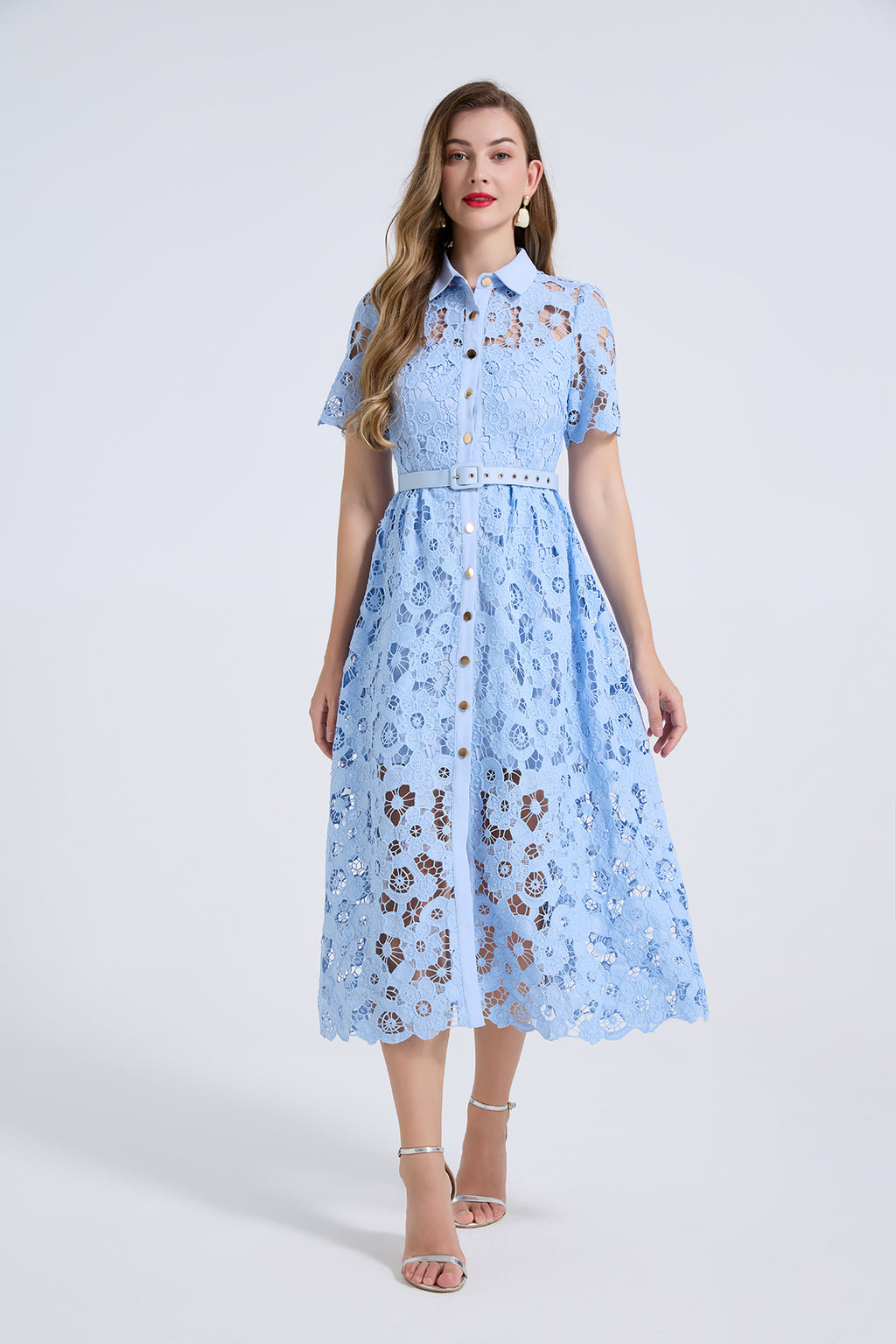 Women Summer Elegant Long A Line Short Sleeved Dress