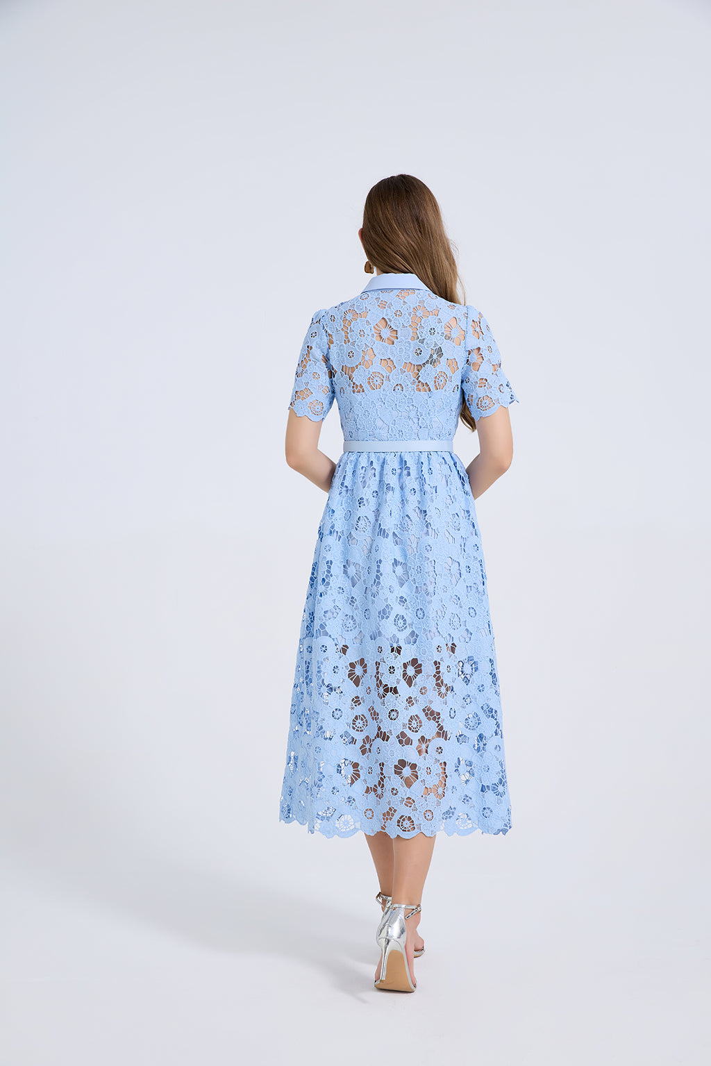 Women Summer Elegant Long A Line Short Sleeved Dress