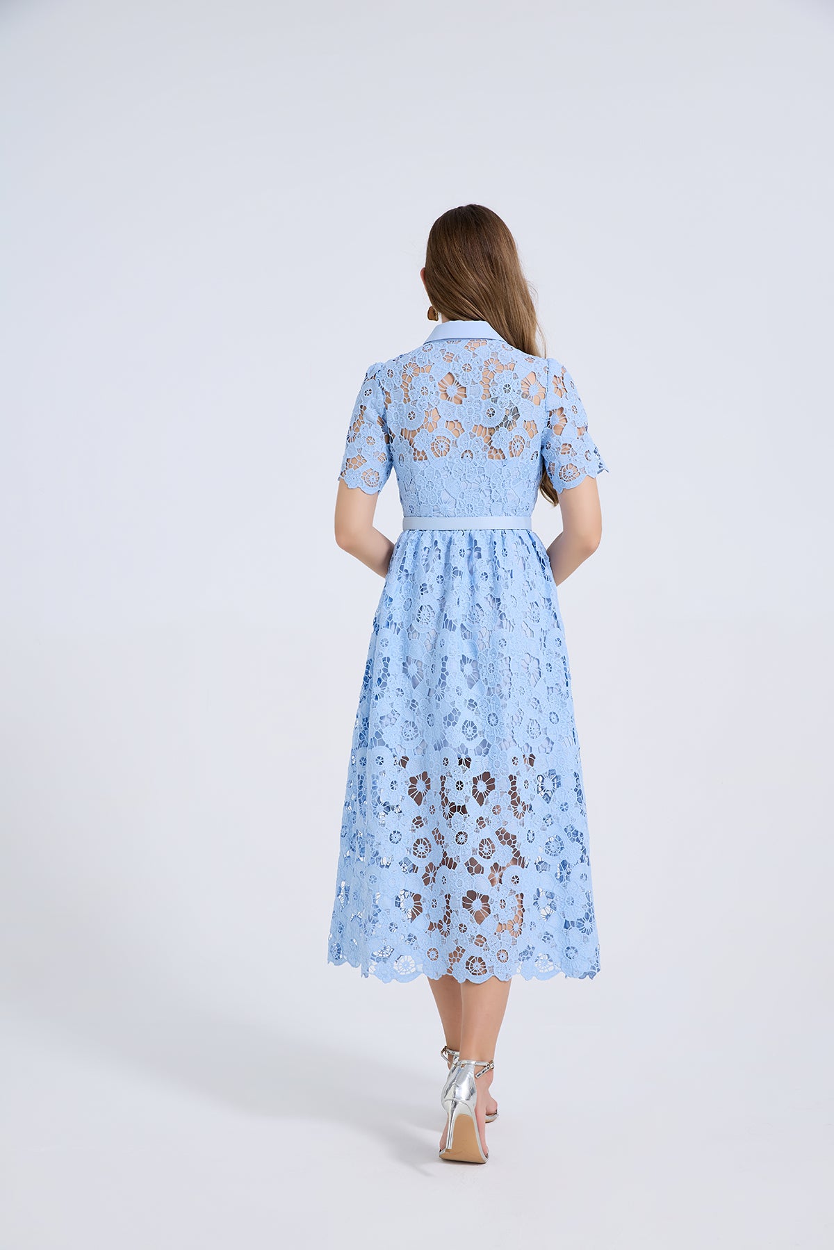 Women Summer Elegant Long A Line Short Sleeved Dress
