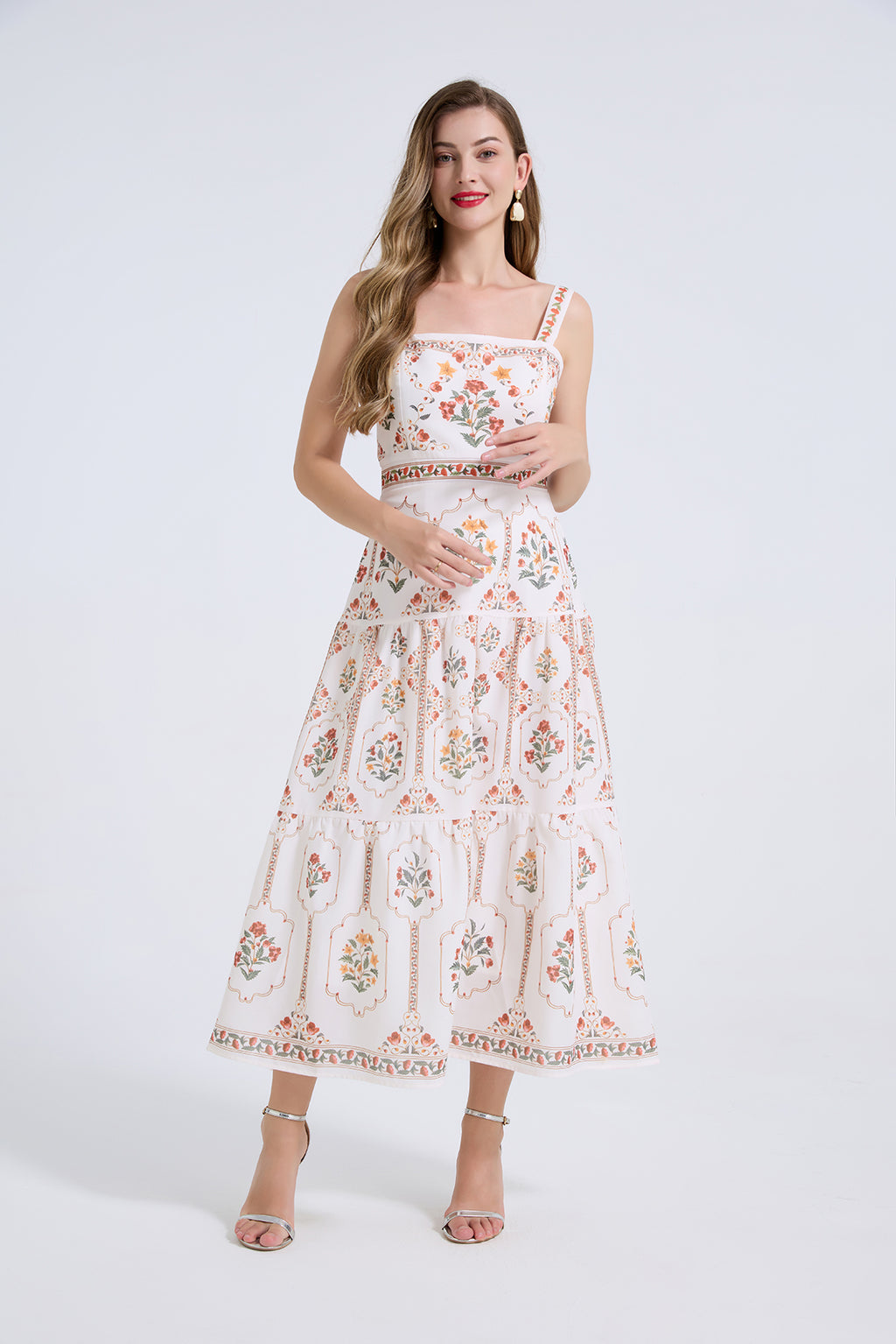 Women Summer Elegant Printing A Line Dress