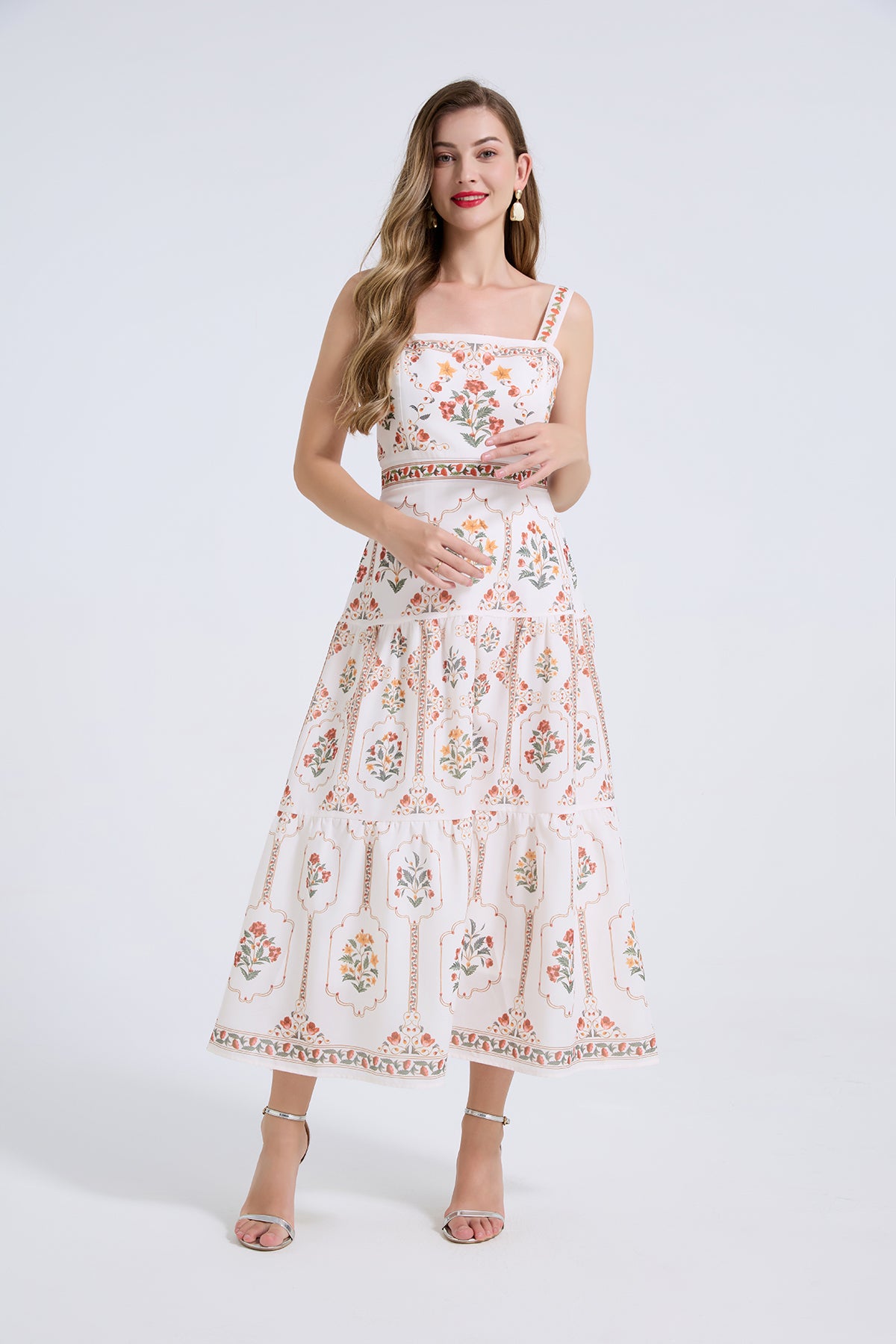 Women Summer Elegant Printing A Line Dress