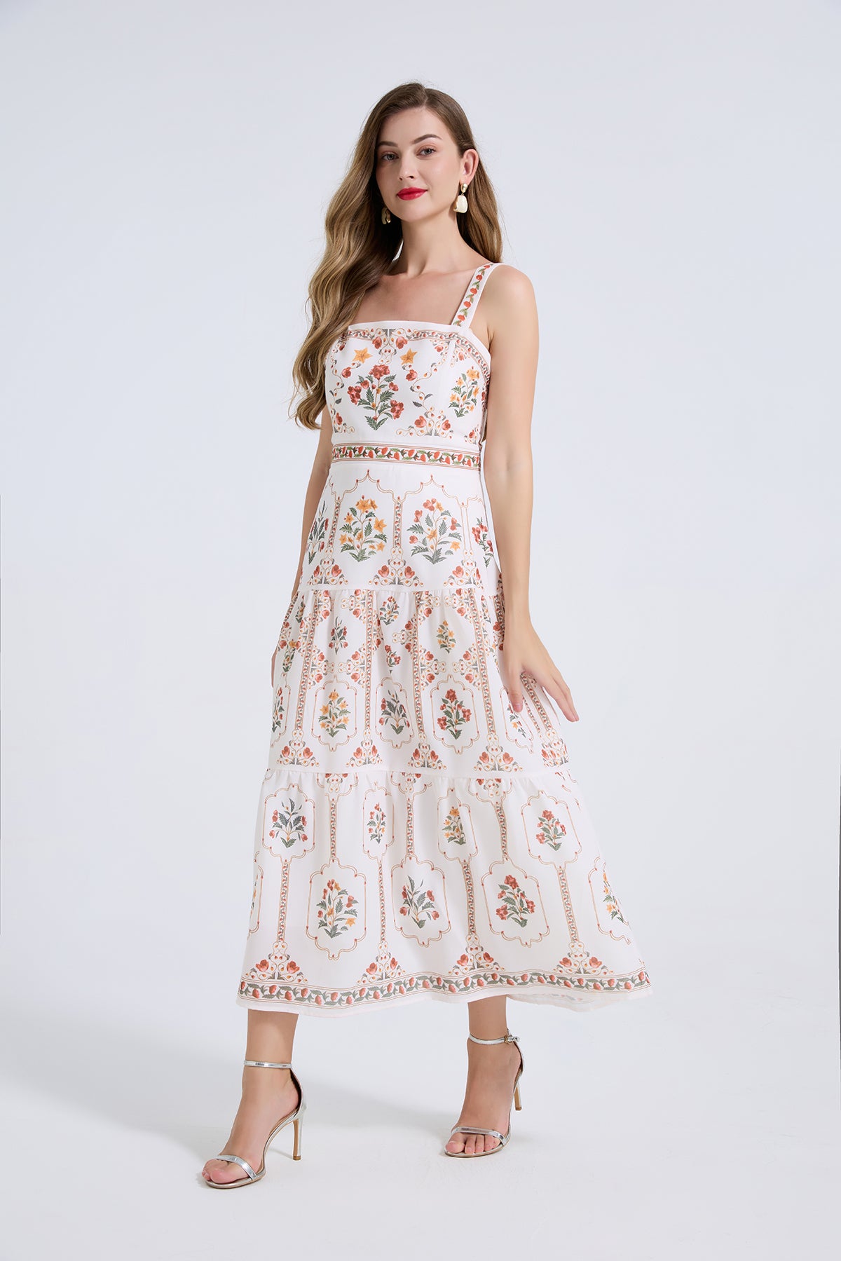 Women Summer Elegant Printing A Line Dress
