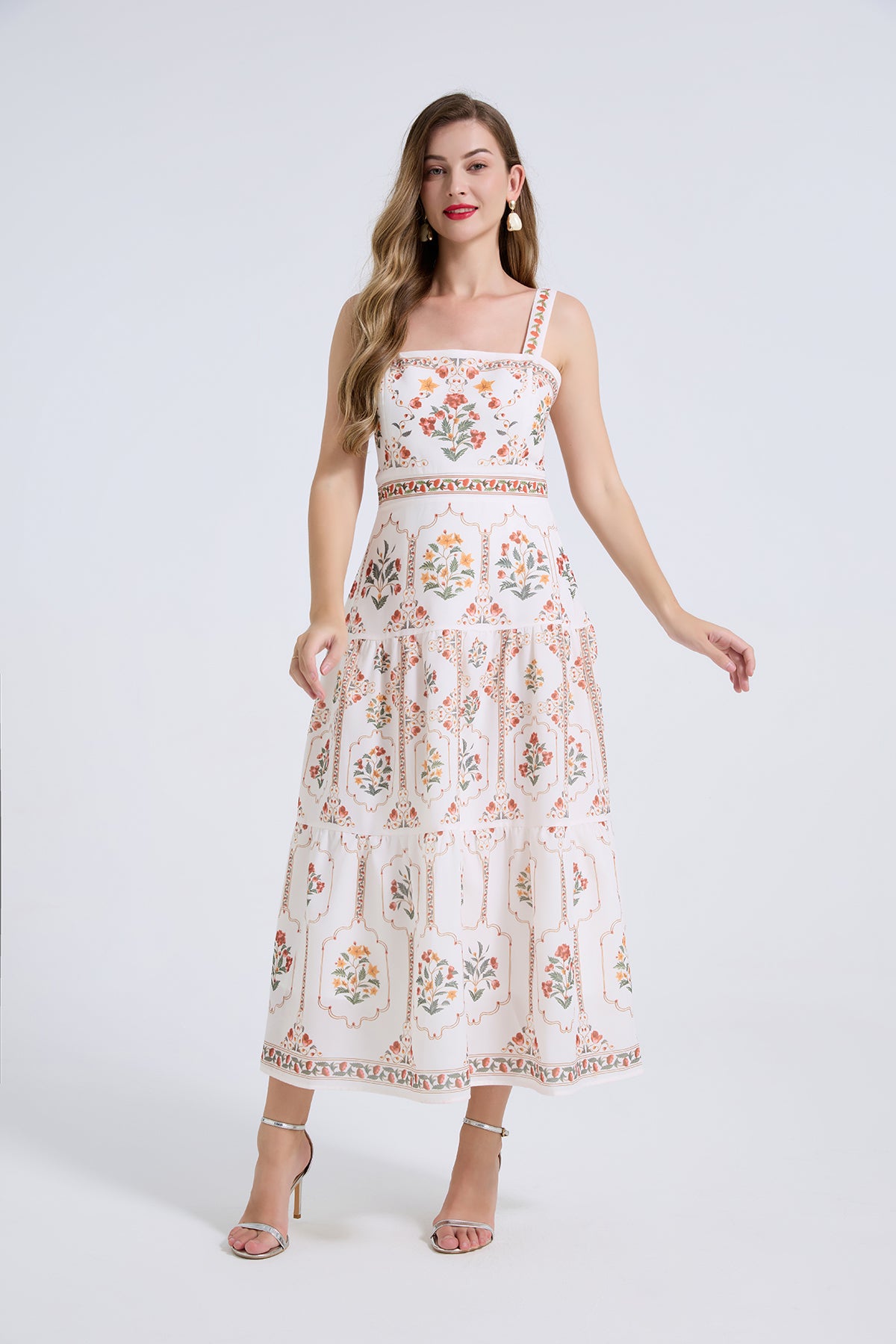 Women Summer Elegant Printing A Line Dress