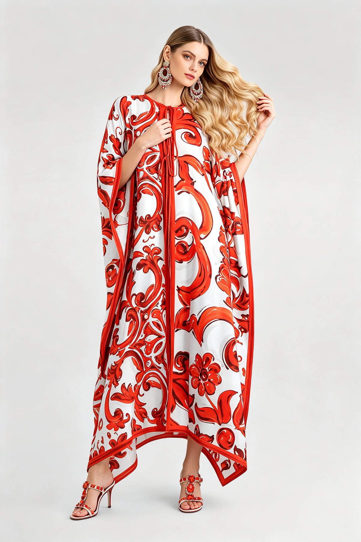 Women Summer Printed Loose Fitting Casual Dress