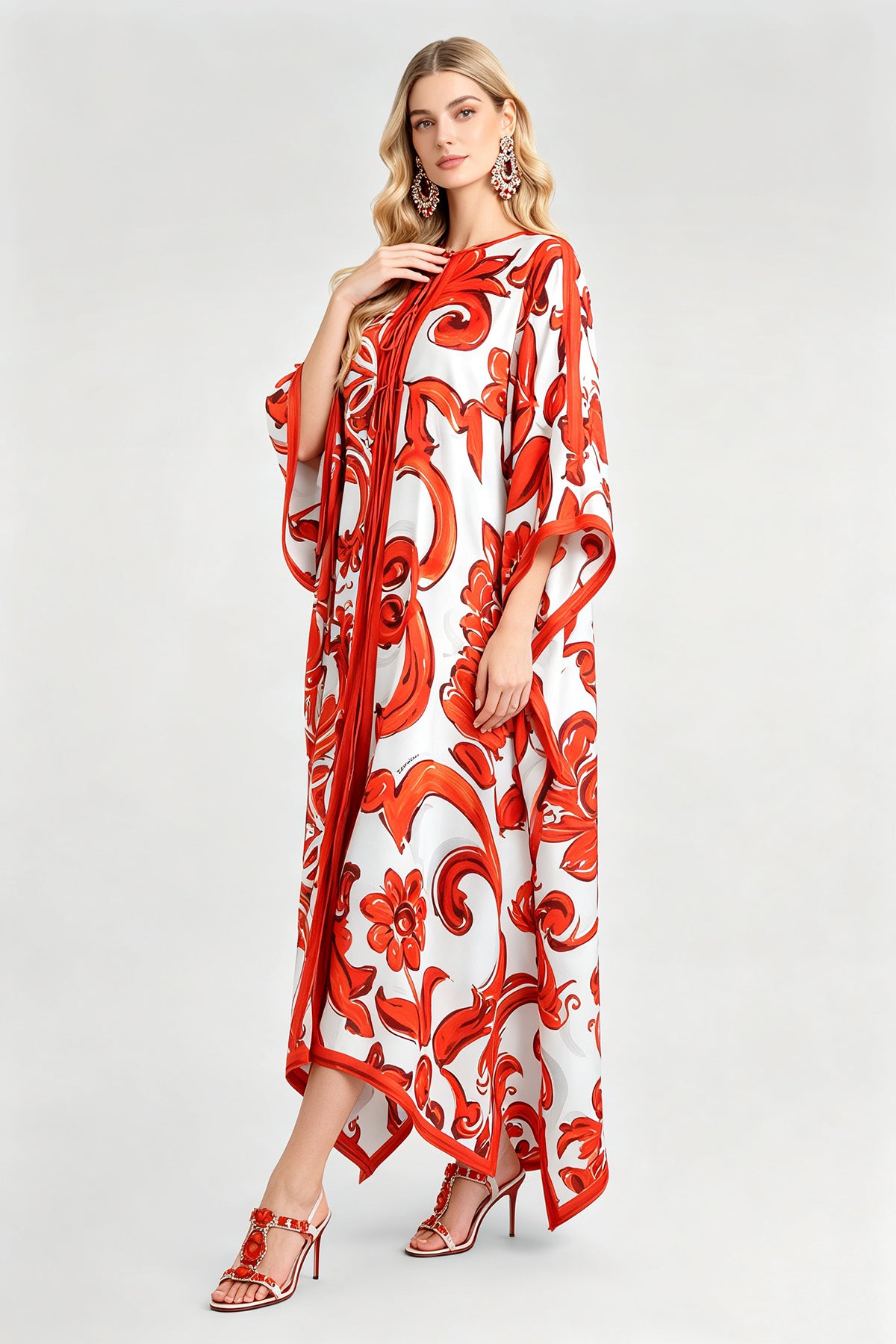Women Summer Printed Loose Fitting Casual Dress
