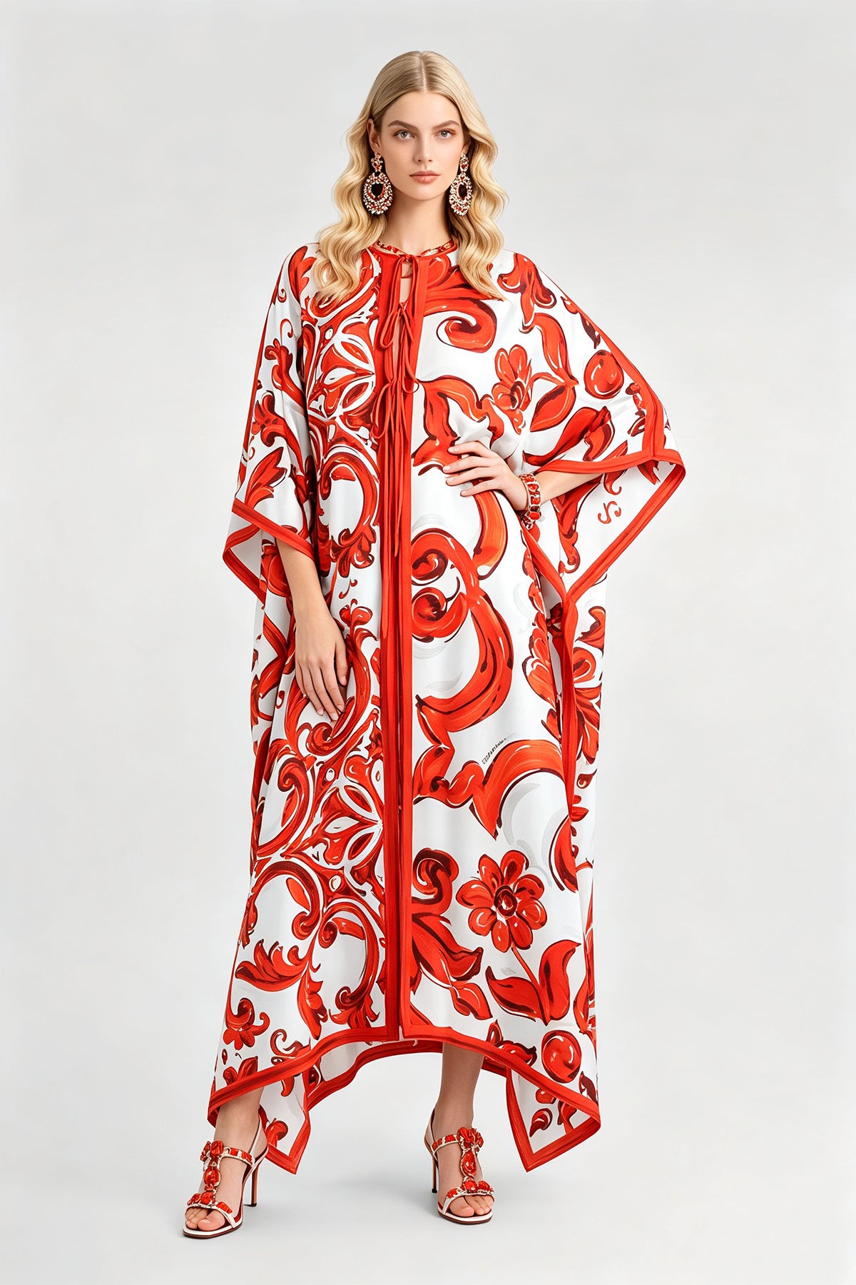 Women Summer Printed Loose Fitting Casual Dress