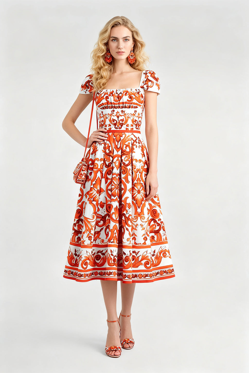 Women Summer Printed Short Sleeved Dress